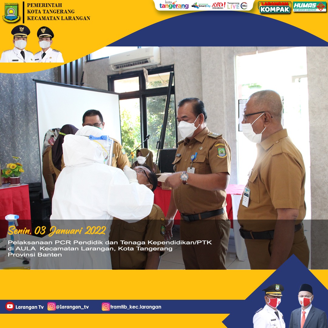 Tes Swab PCR Pendidik dan Tenaga Kependidikan  Di Kec. Larangan