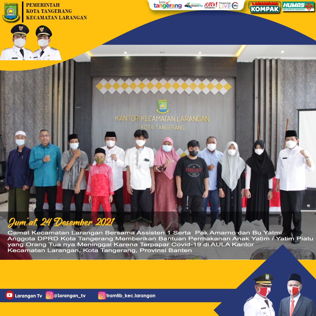 Pemberian Bantuan Permakanan Bagi Anak Yang Orang Tuanya Meninggal Karena Covid-19