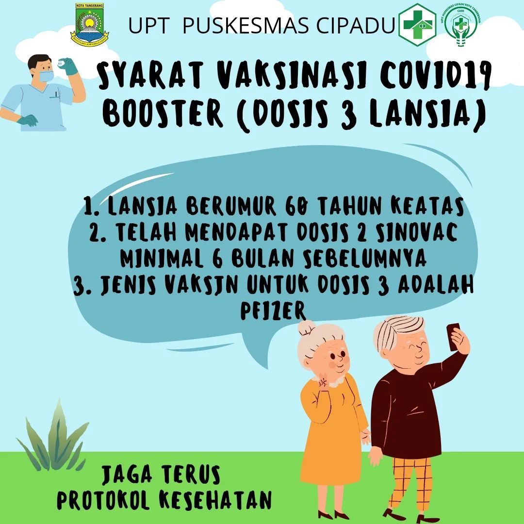 Persyaratan Vaksinasi Dosis 3 bagi Lansia (Booster)