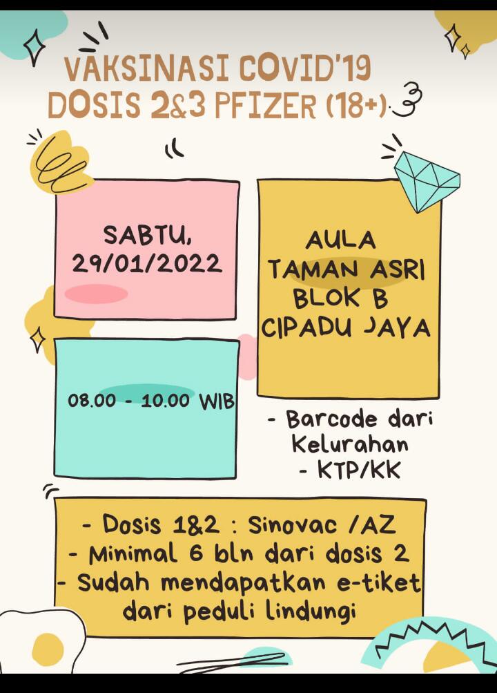 Jadwal Vaksin Pfizer 29012022