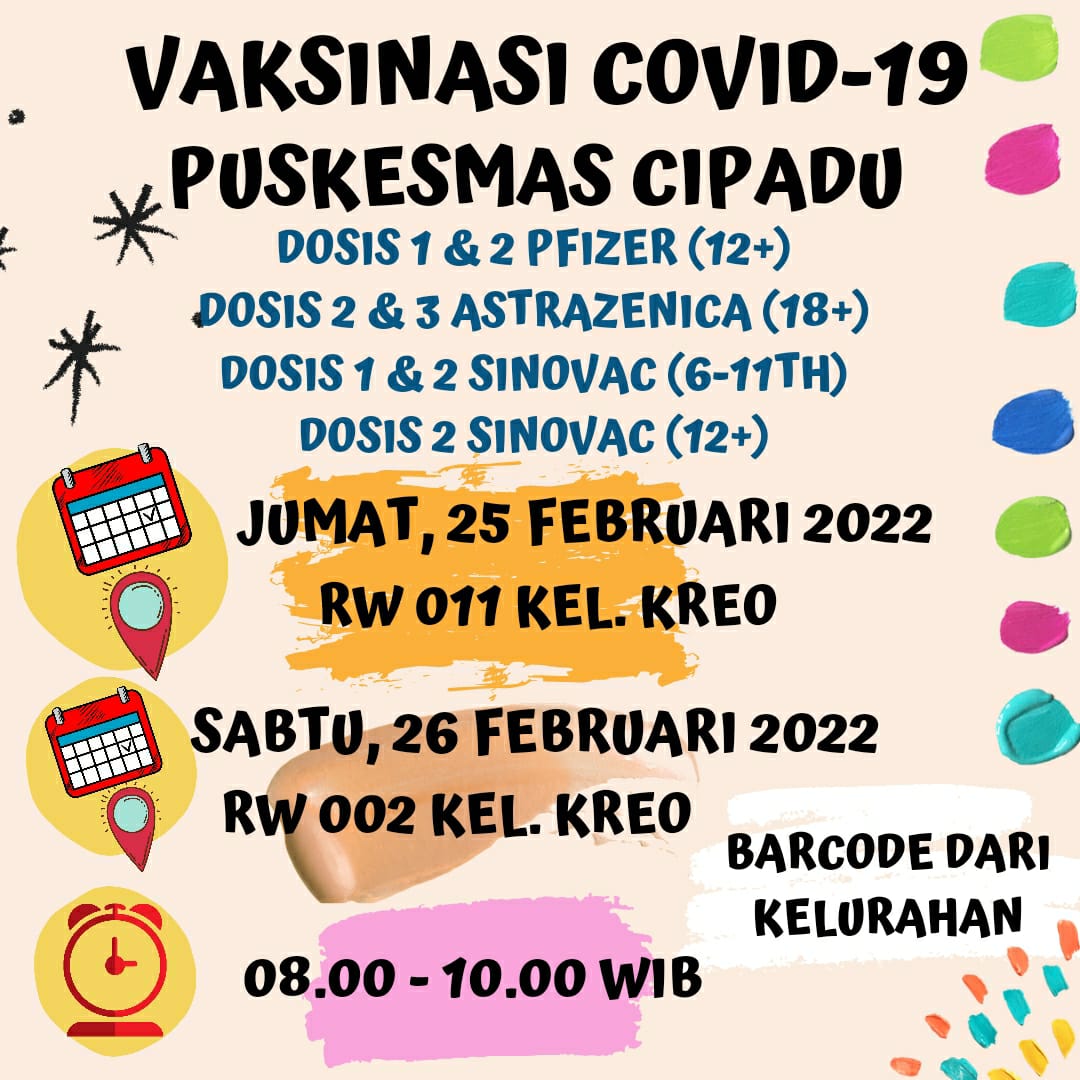 Vaksinasi Covid-19 Puskesmas Cipadu
