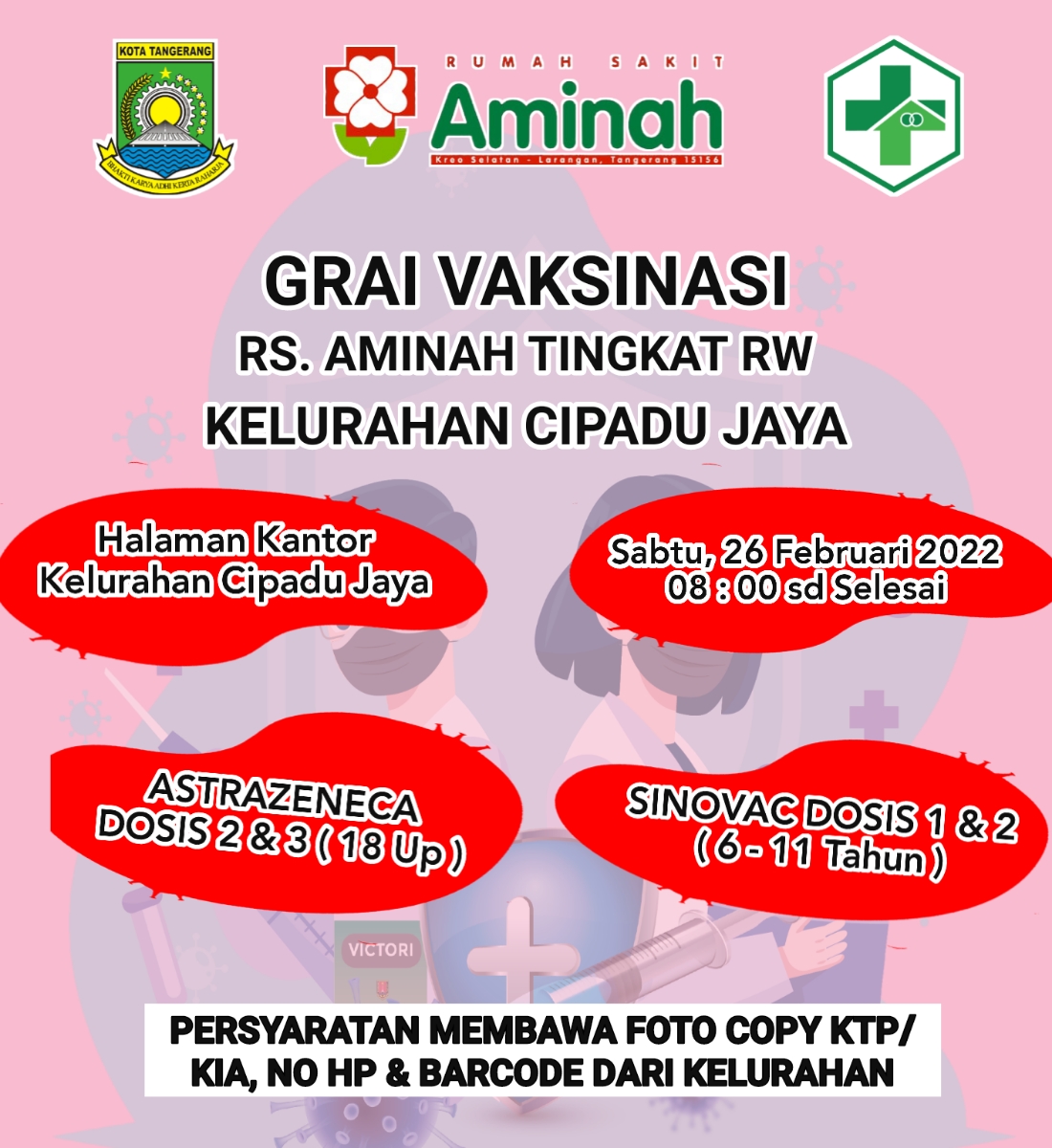 Gerai Vaksinasi RS Aminah 