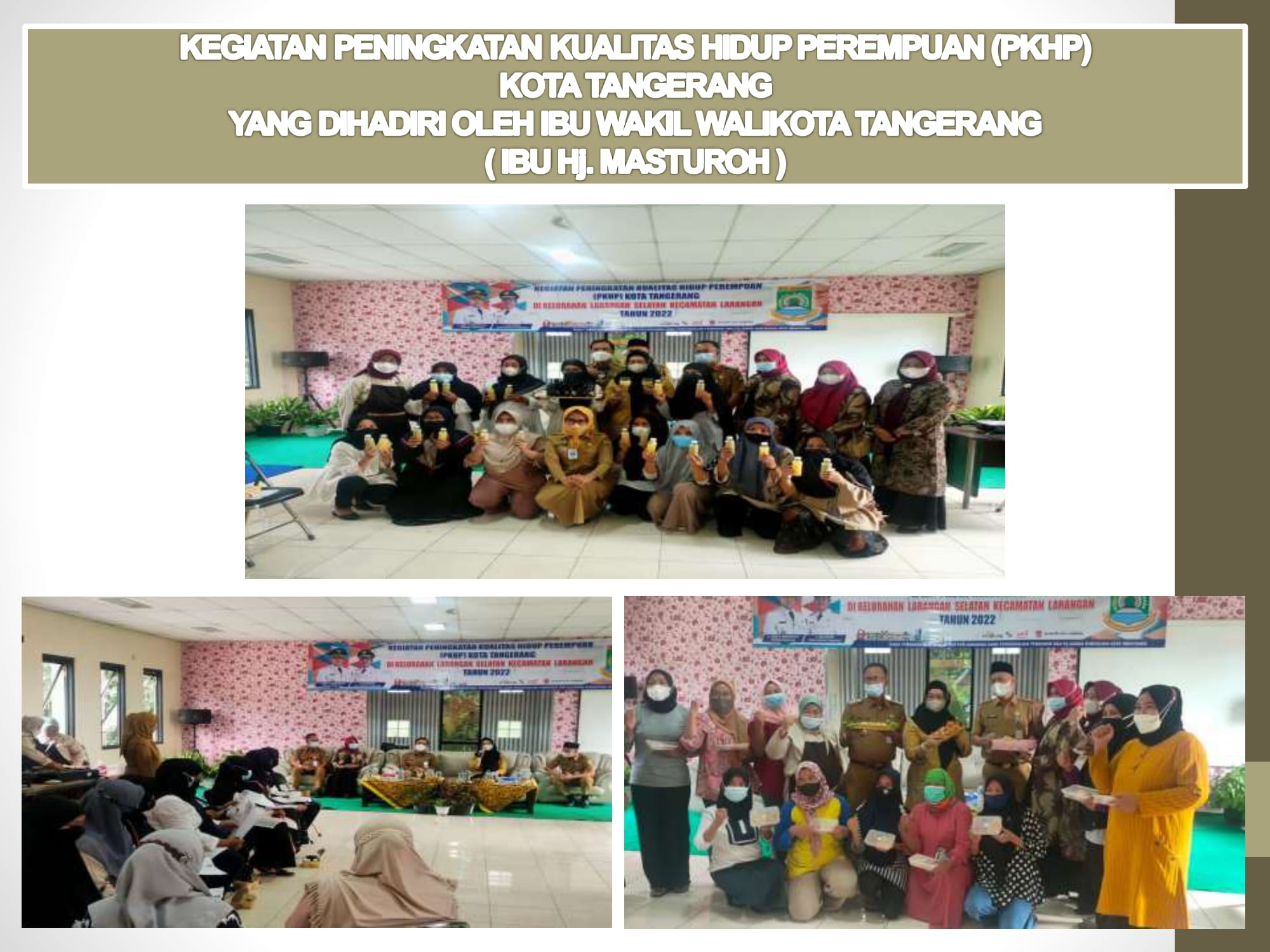 KEGIATAN PENINGKATAN KUALITAS HIDUP PEREMPUAN (PKHP) KOTA TANGERANG