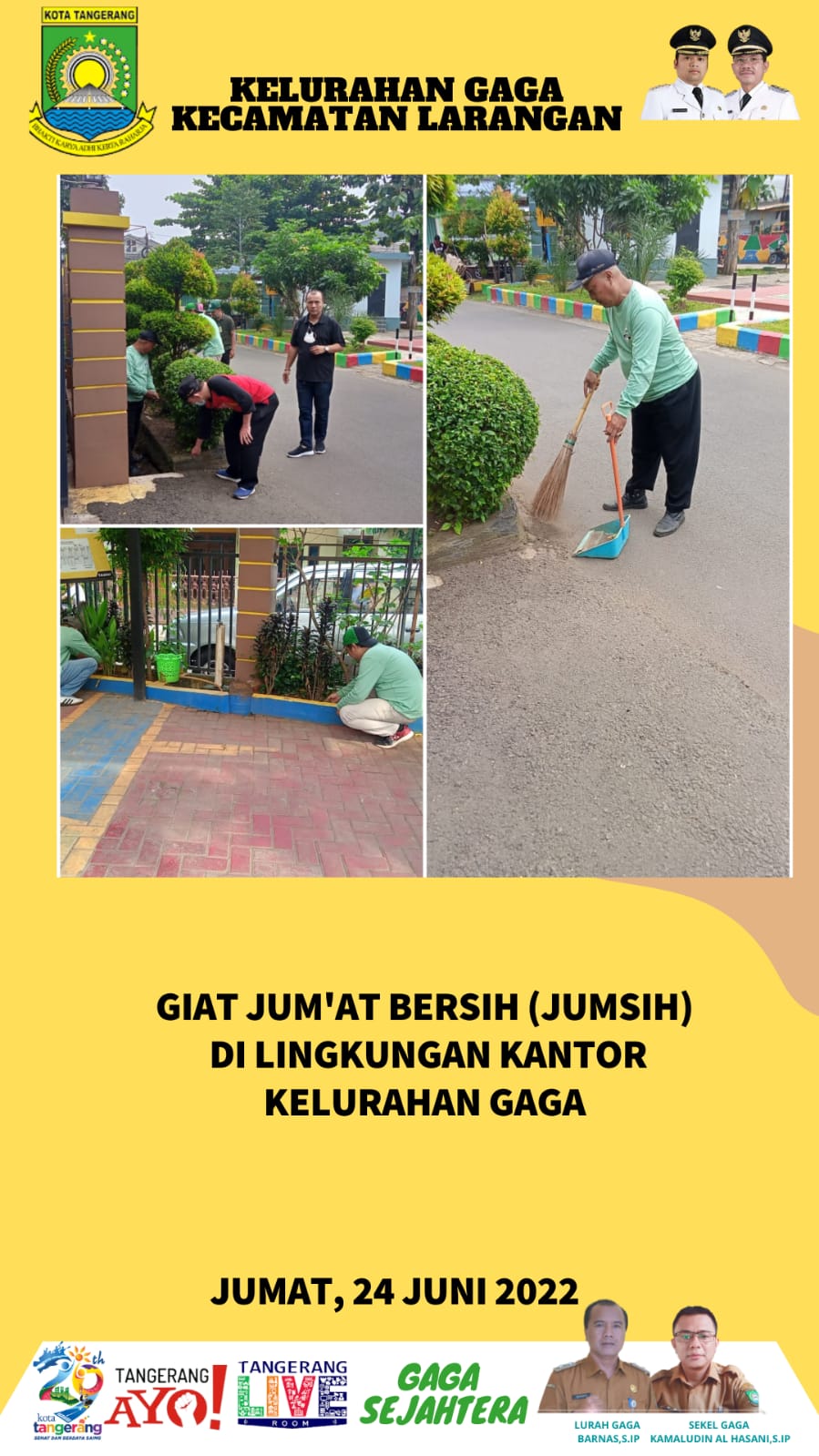 Giat Jum'at Bersih (Jumsih) Pegawai Kelurahan Gaga