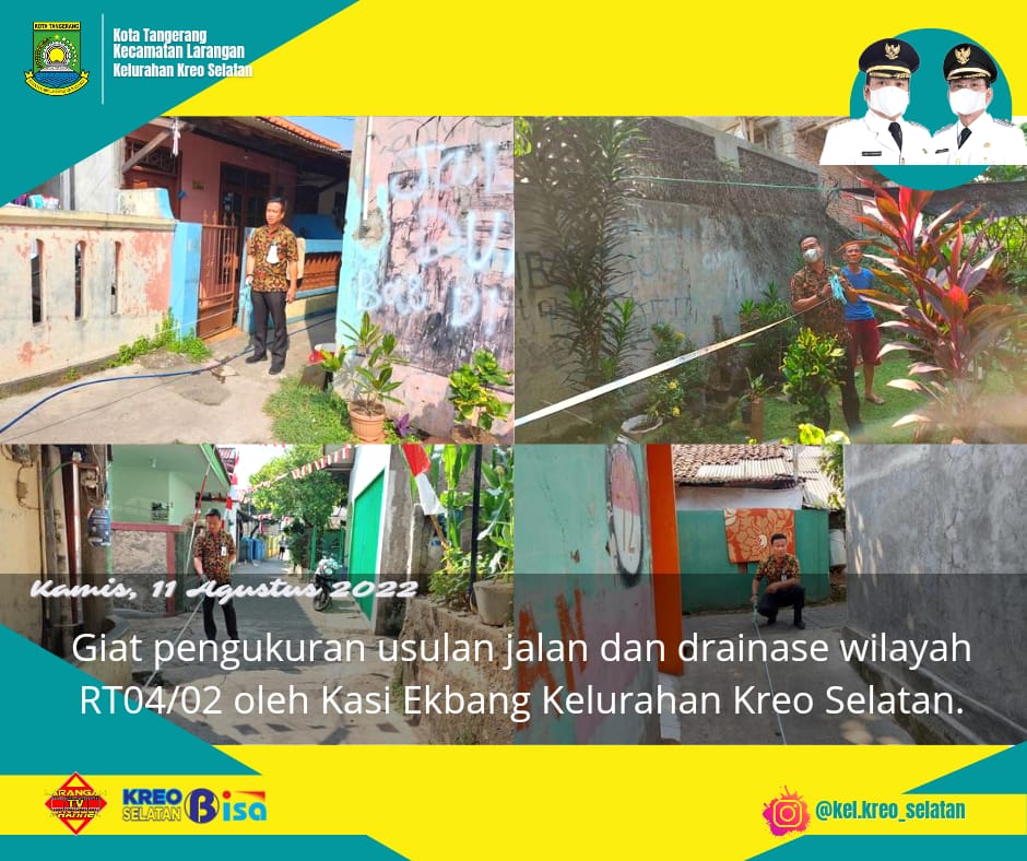 PENGUKURAN USULAN PEMBANHUNAN JALAN DAN DRAINASE RT. 004 RW. 002