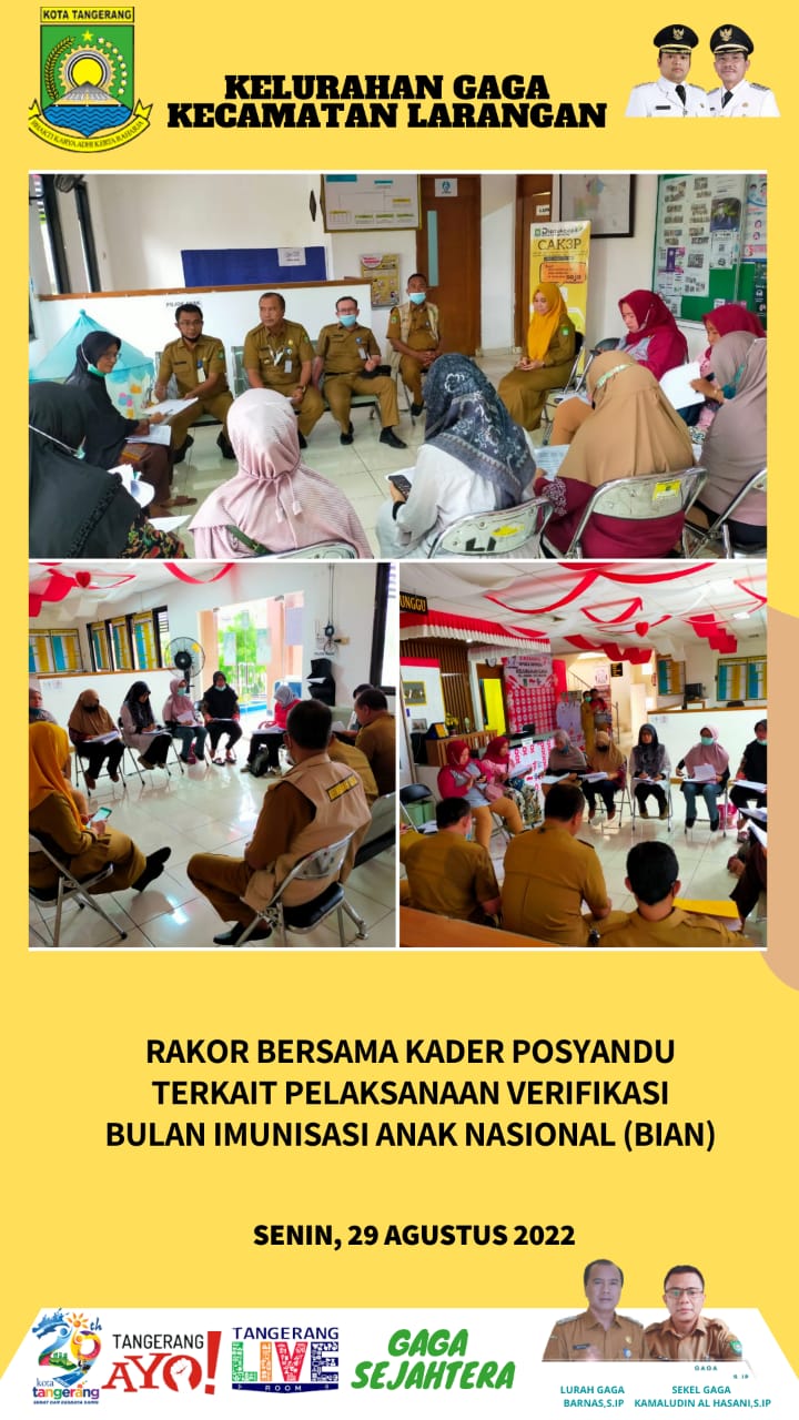 Rapat Koordinasi pelaksanaan BIAN Kelurahan Gaga