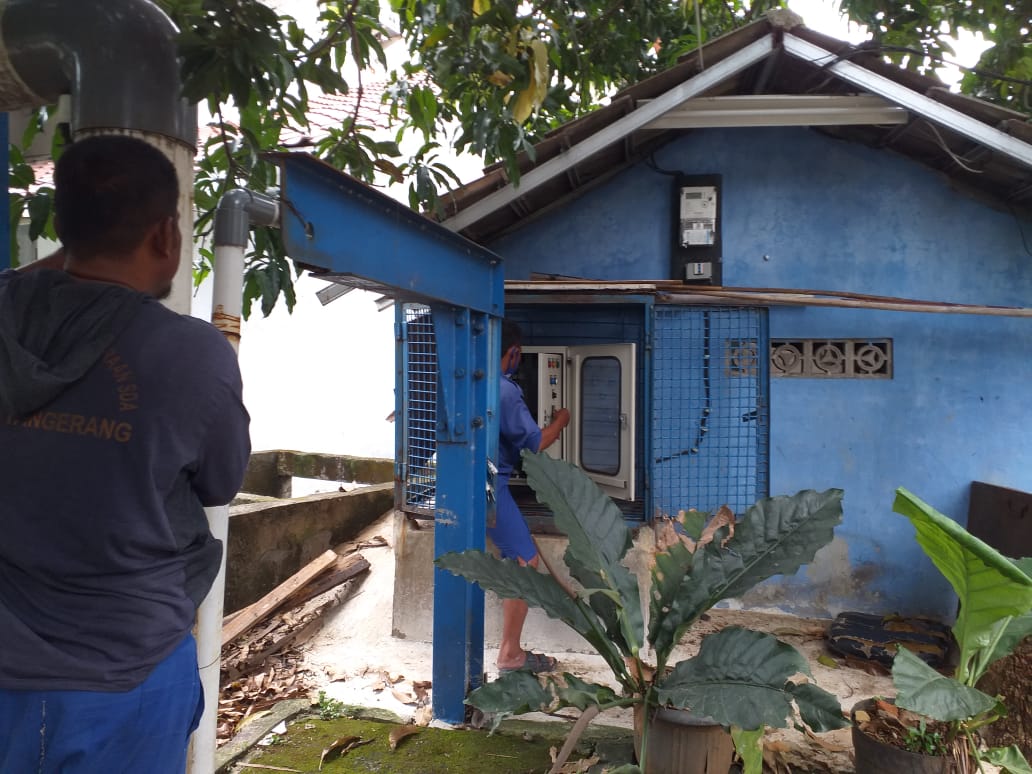 Monitoring perbaikan pompa penyedot air