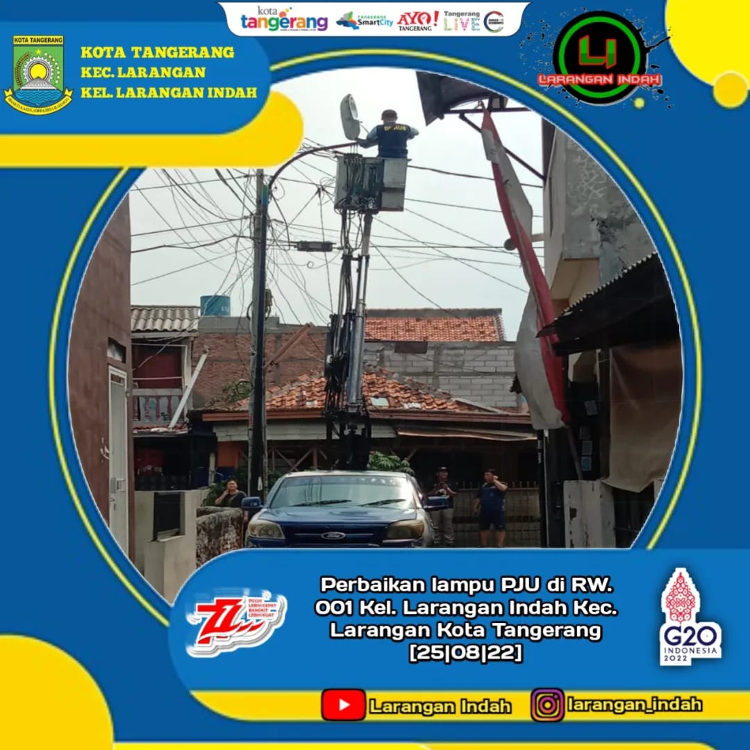 Perbaikan Lampu PJU Kampung Terang