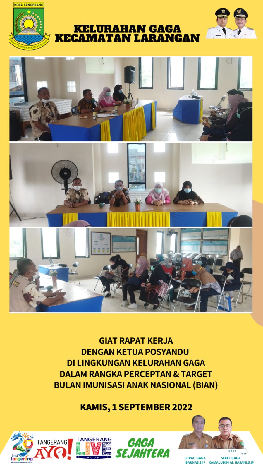 RAPAT KERJA PELAKSANAAN BIAN KELURAHAN GAGA