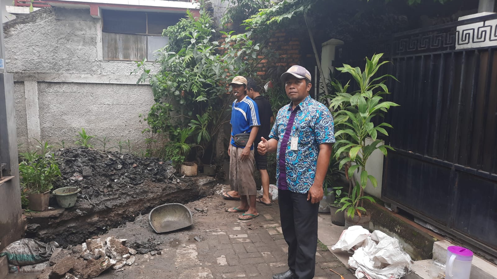Giat monitoring pengerjaan Drainase diwilayah RW. 003 