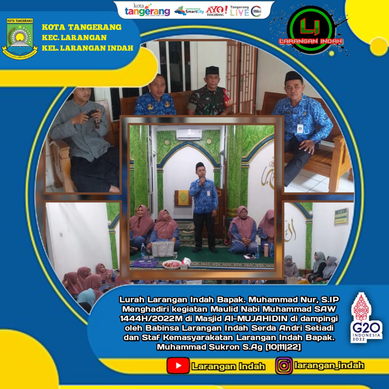 peringatan Maulid Nabi Besar Muhammad SAW 1444 H / 2022 M di Masjis Al Mujahidin