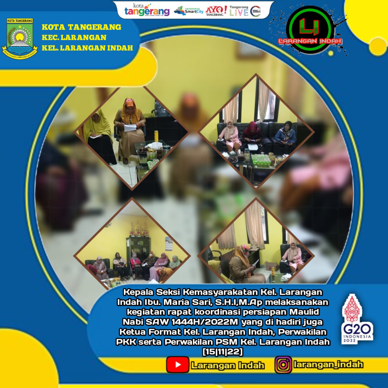 Rapat Koordinasi dengan FORMAT Kelurahan Larangan Indah