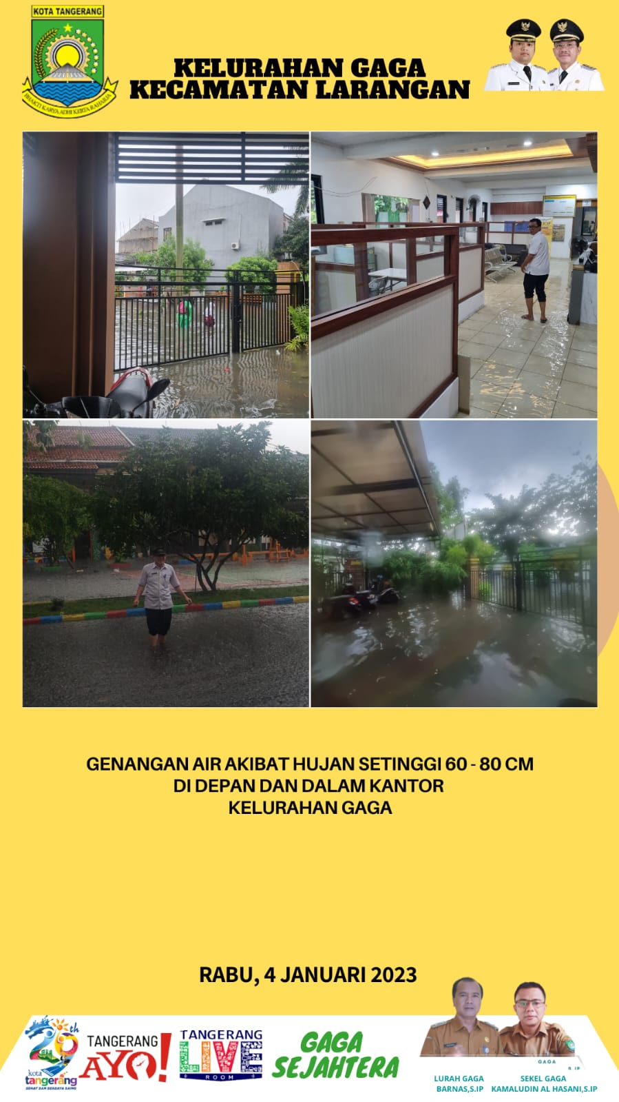 Monitoring Genangan banjir di Wilayah Kelurahan Gaga