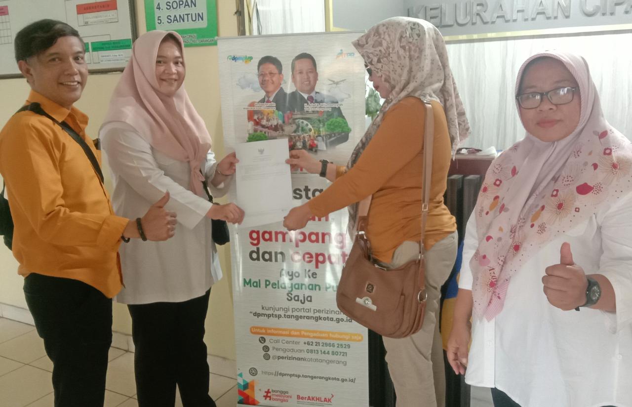 Pelayanan Nomer Induk Berusaha (NIB) di Kelurahan Cipadu